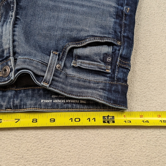 AG Adriano Goldschmied Farrah Skinny Ankle High Rise Medium Wash 26R Raw Hem - Picture 13 of 16